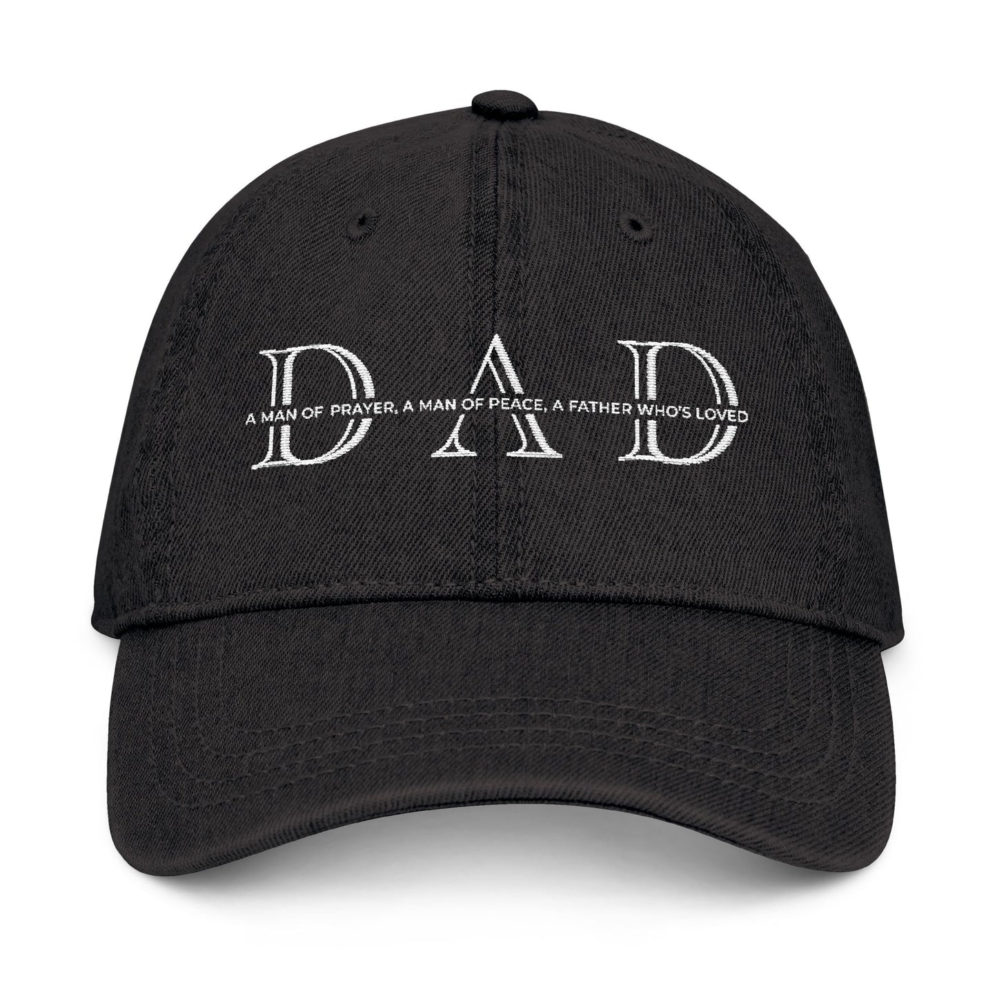 Dad, Man of Prayer Denim Hat