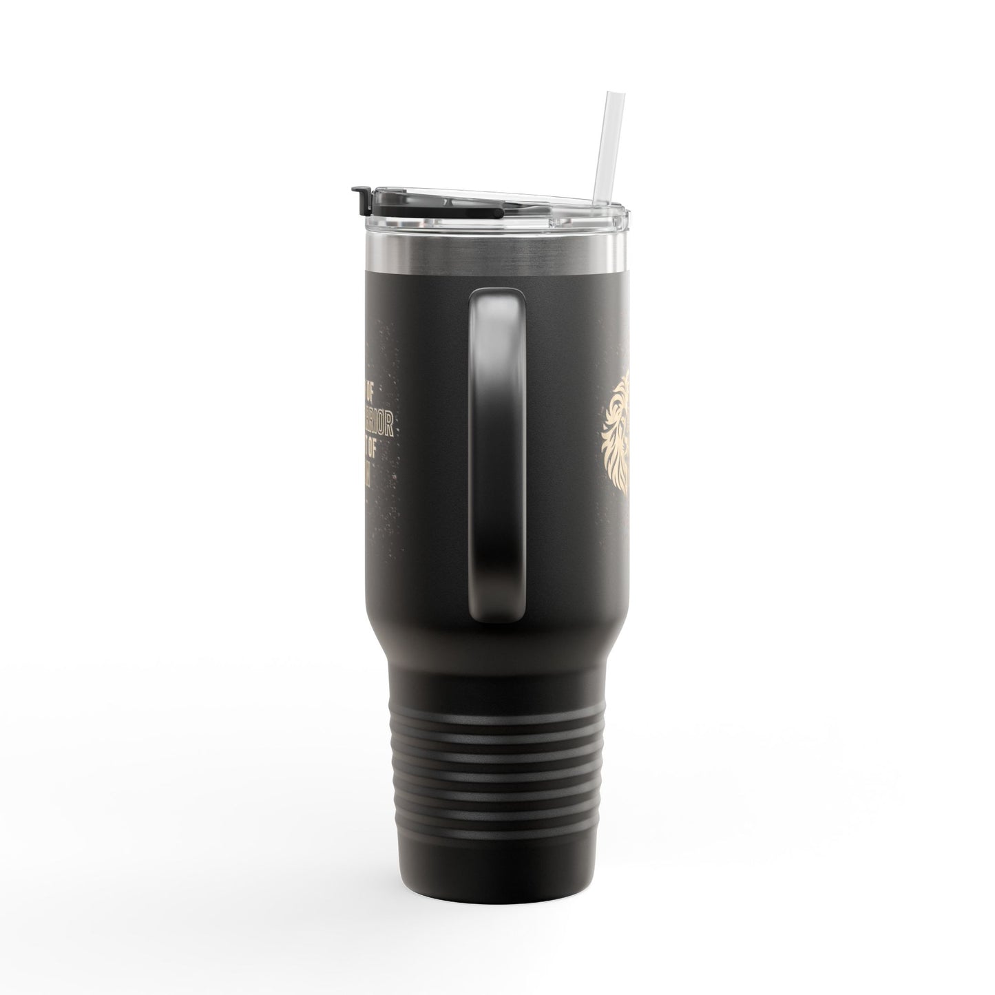 Faith of a Warrior Heart of a Lion Travel Mug