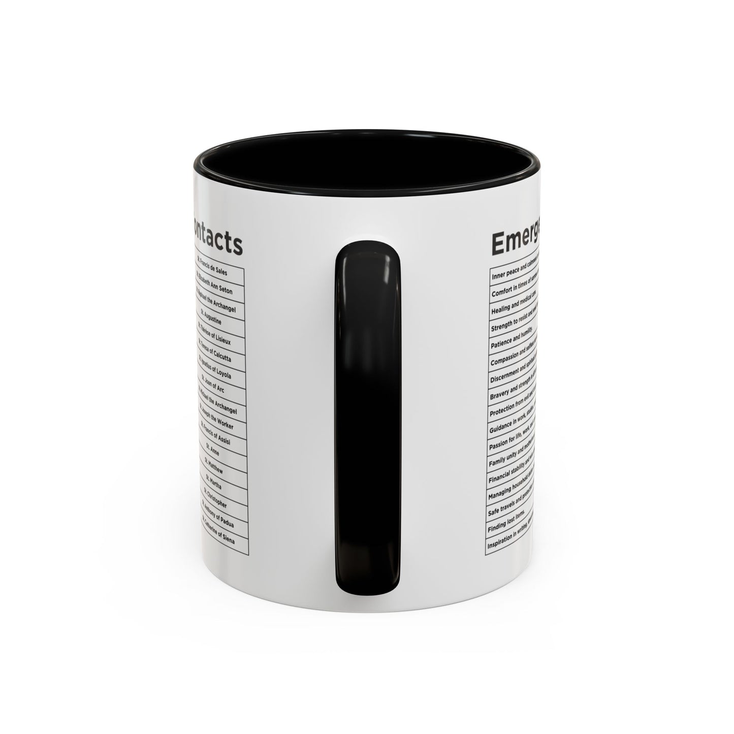 "Emergency Contacts" Coffee Mug