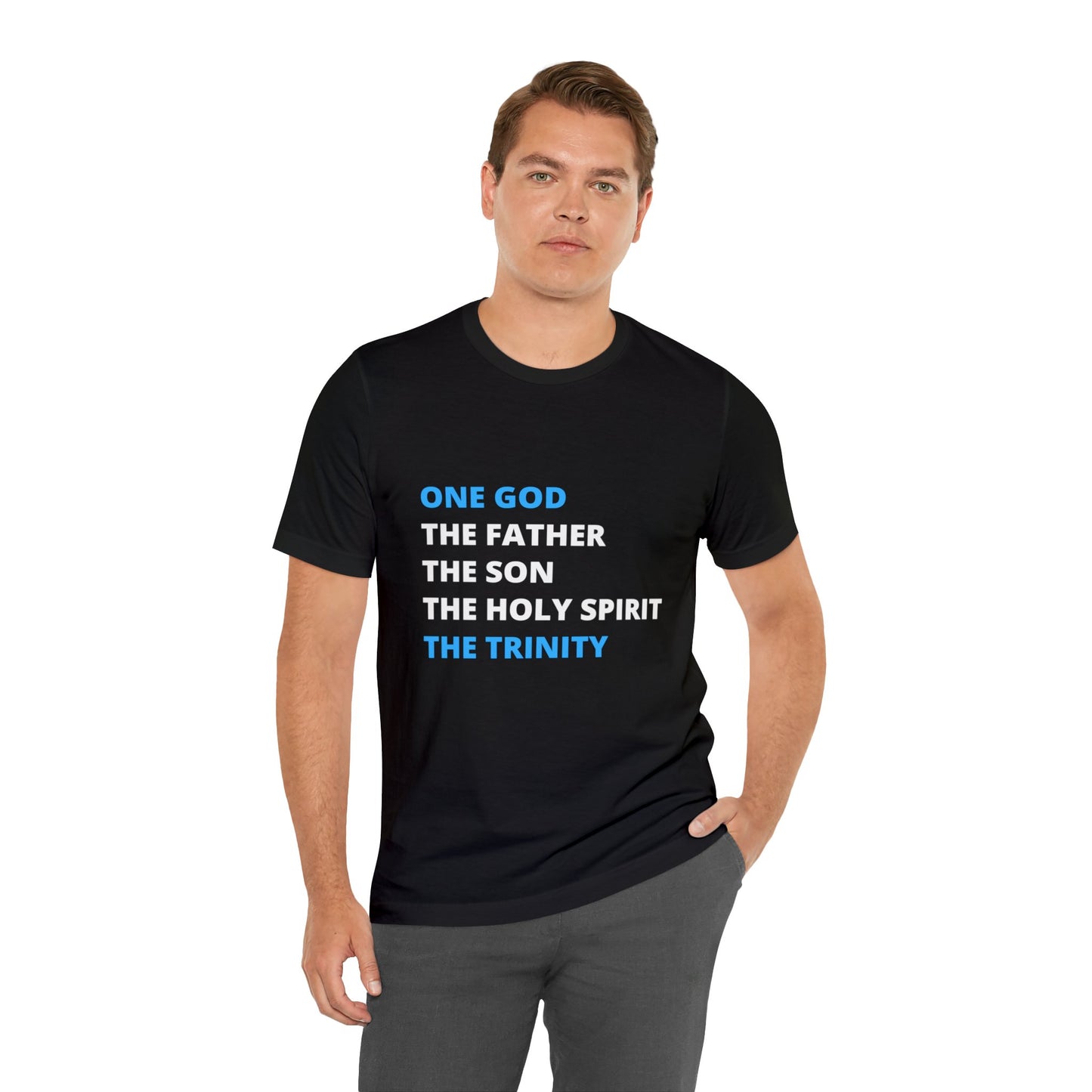 One God, The Father, The Son and The Holy Spirit - Unisex Jersey Short Sleeve Tee