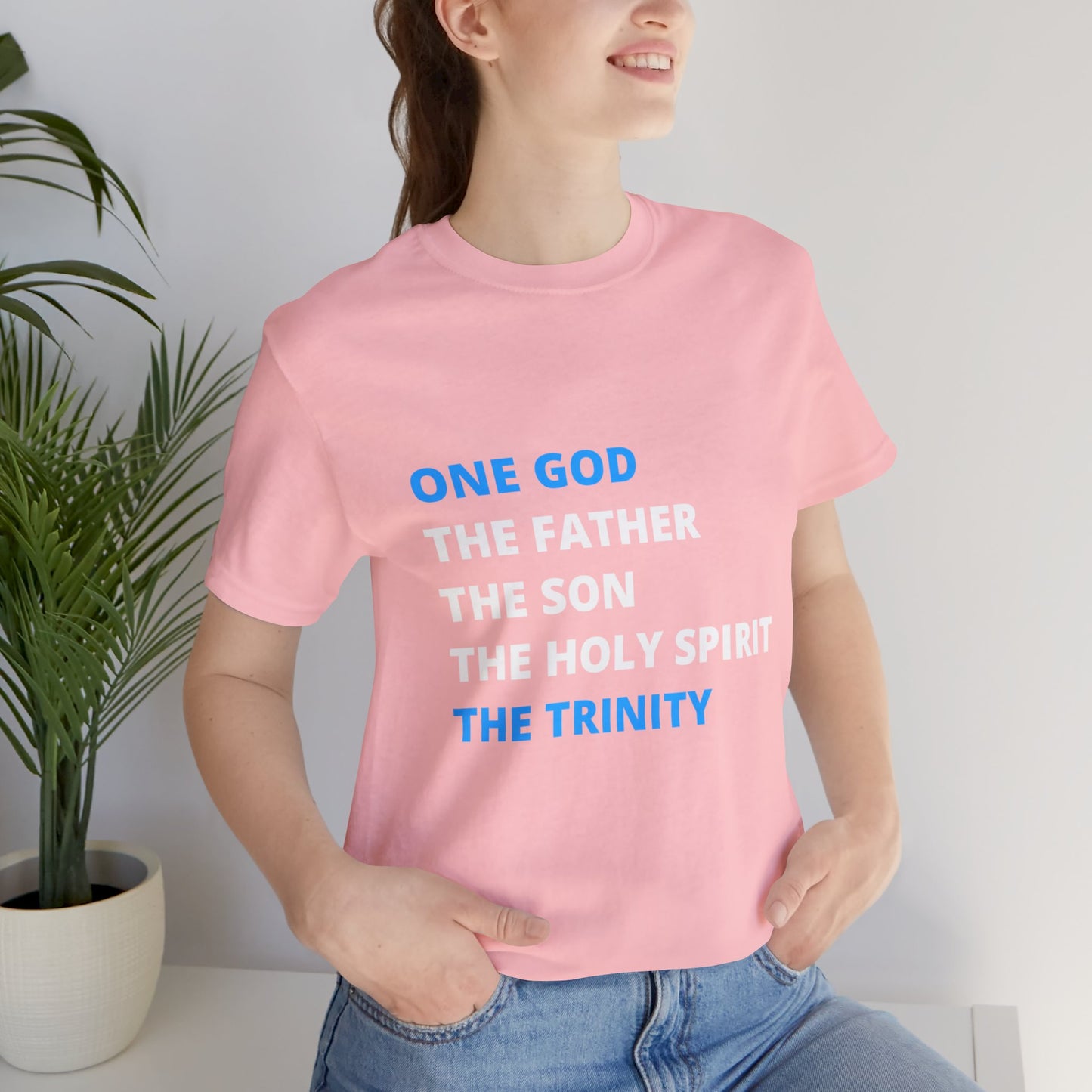 One God, The Father, The Son and The Holy Spirit - Unisex Jersey Short Sleeve Tee