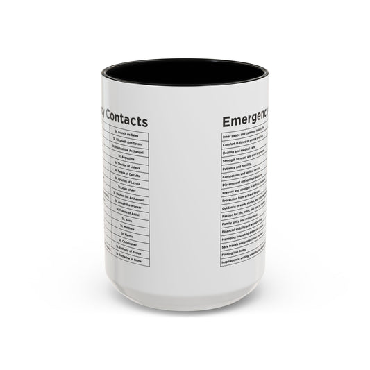 "Emergency Contacts" Coffee Mug