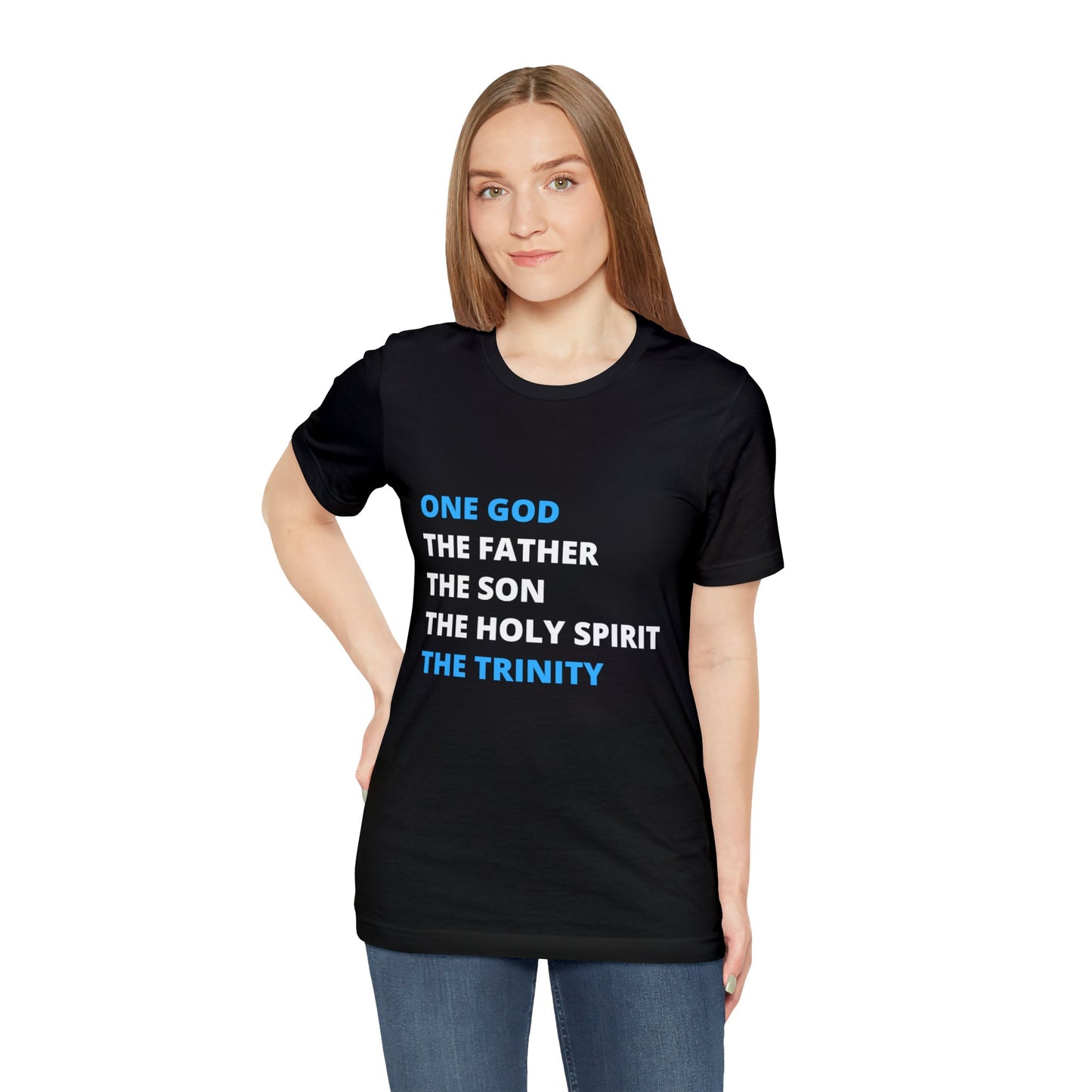 One God, The Father, The Son and The Holy Spirit - Unisex Jersey Short Sleeve Tee