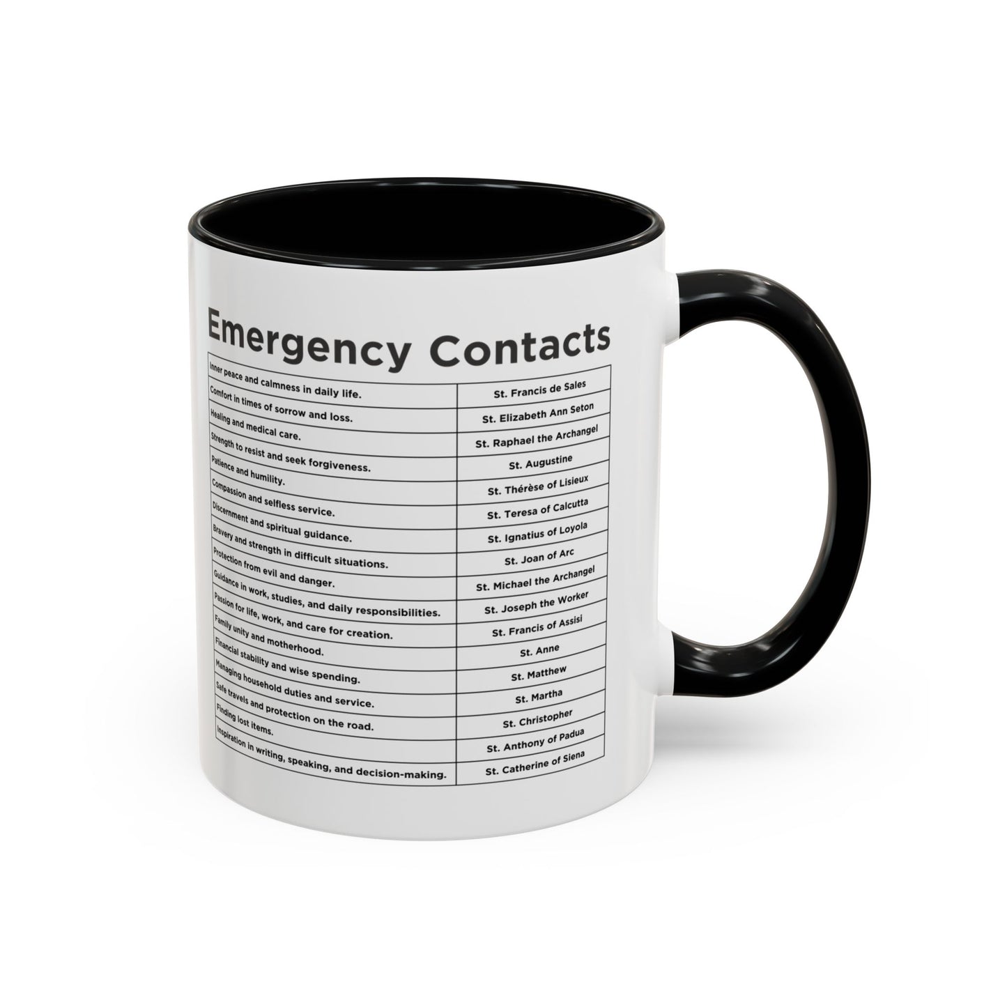 "Emergency Contacts" Coffee Mug
