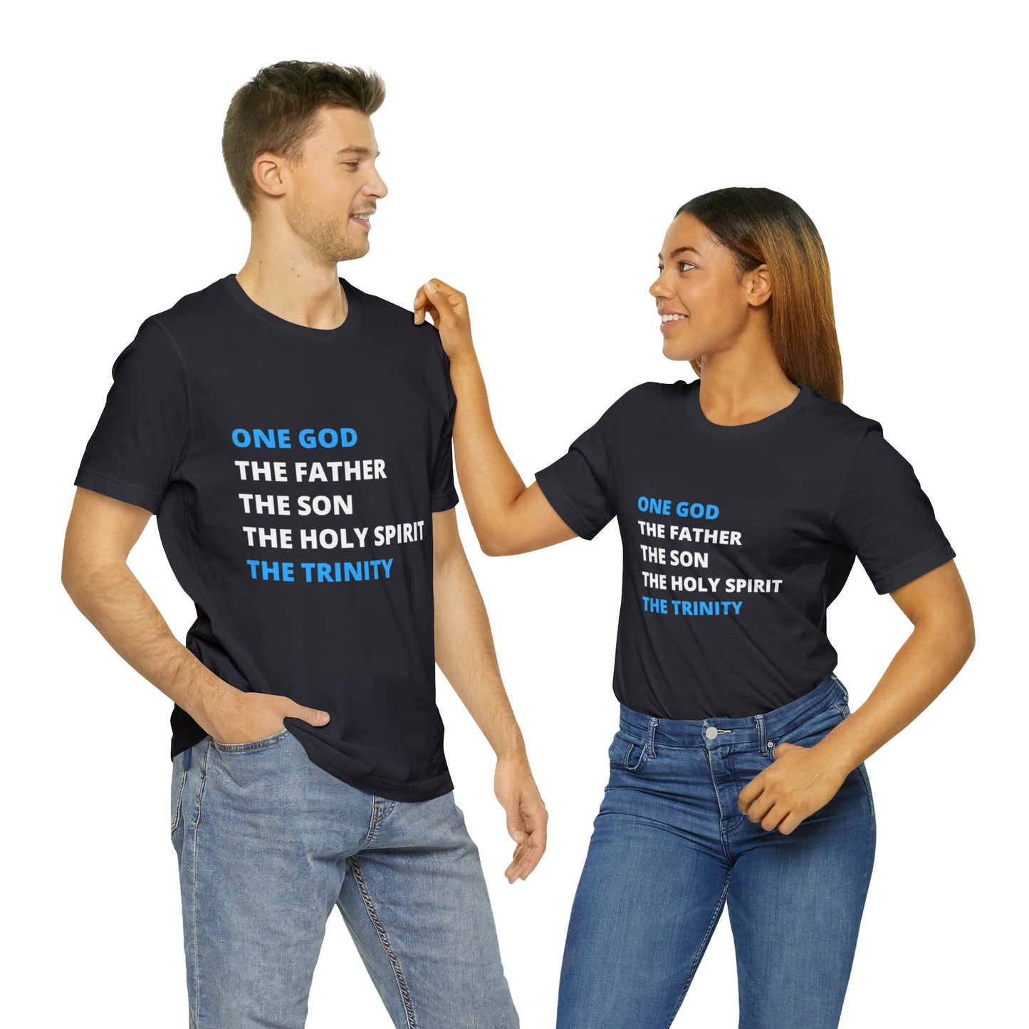 One God, The Father, The Son and The Holy Spirit - Unisex Jersey Short Sleeve Tee