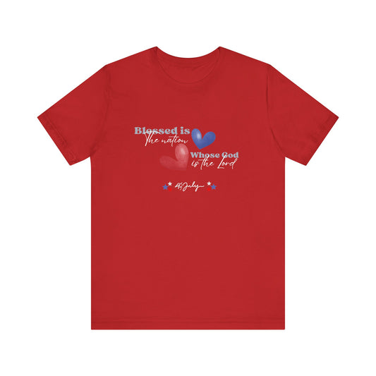 Blessed is the Nation Whose God is the Lord Unisex T-Shirt