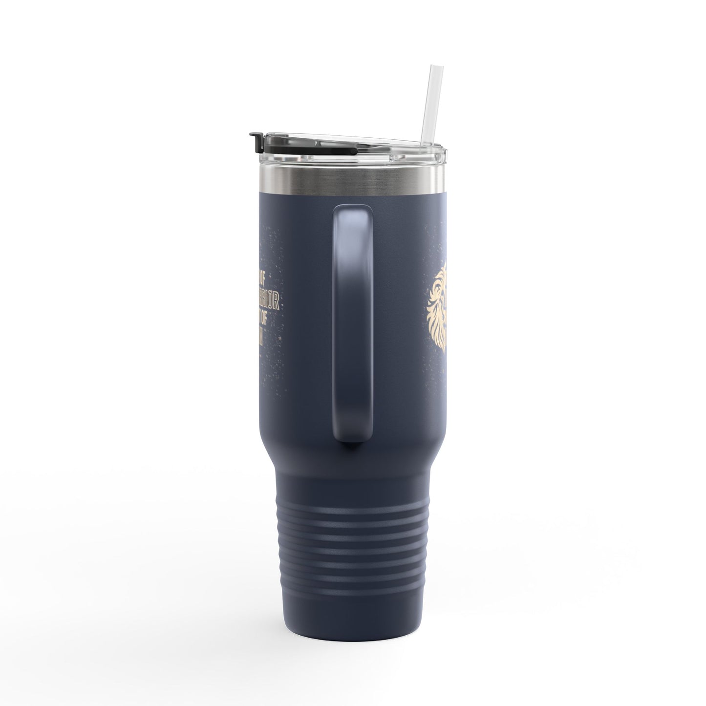 Faith of a Warrior Heart of a Lion Travel Mug