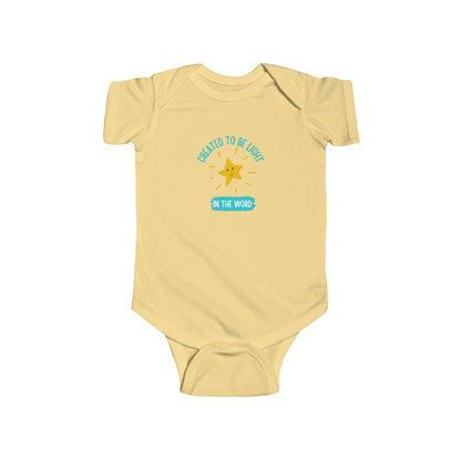 Created To Be Light In The World - Baby Bodysuit