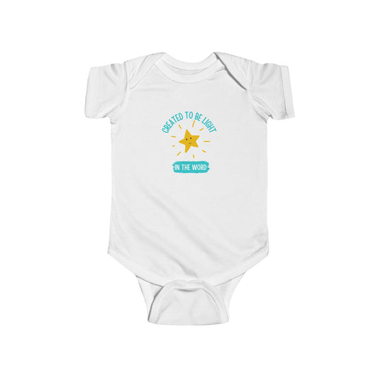 Created To Be Light In The World - Baby Bodysuit