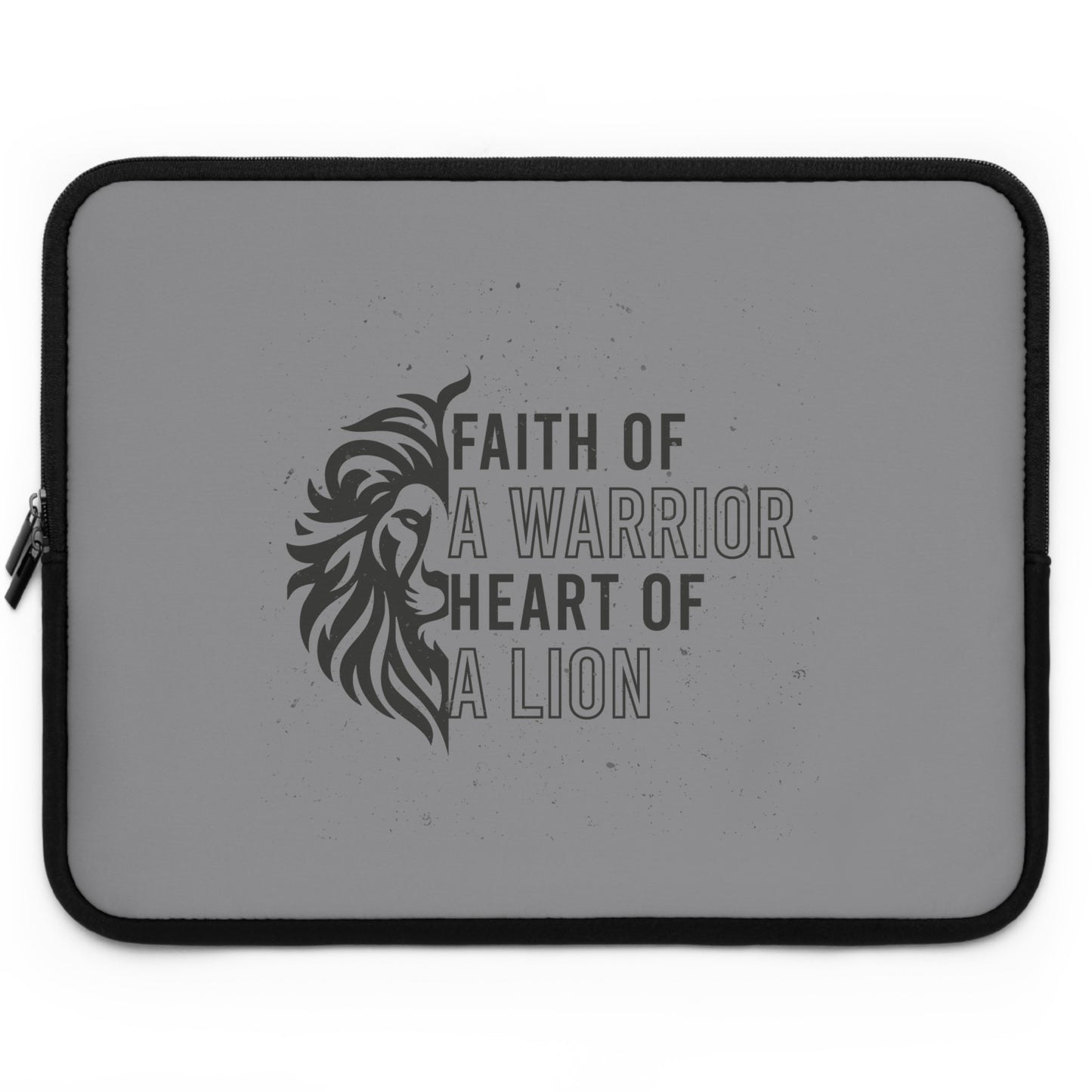 Faith of a Warrior Heart of a Lion Laptop Sleeve