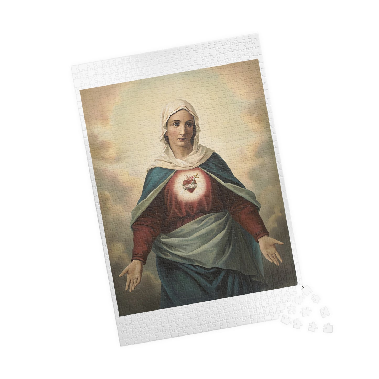 Sacred Heart of Mary Puzzle - A Tapestry of Devotion and Faith (110, 252, 520, 1014-piece)