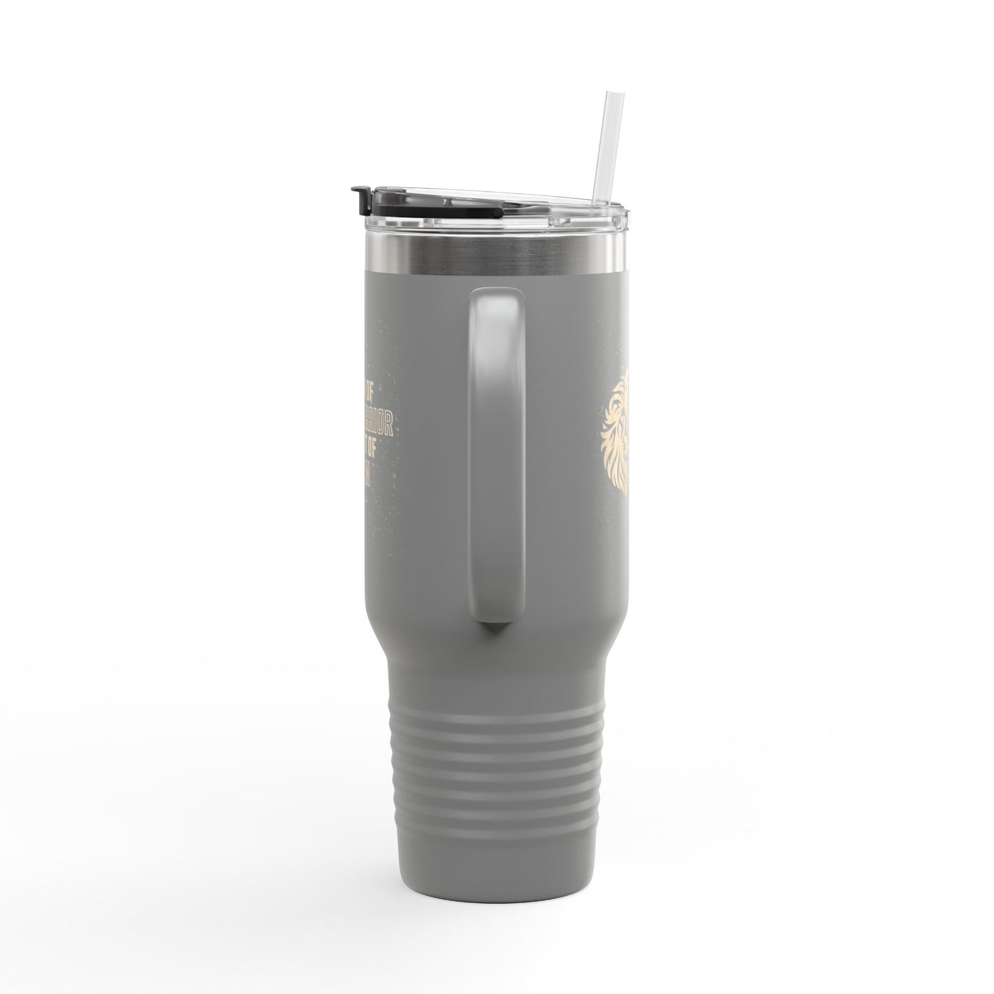 Faith of a Warrior Heart of a Lion Travel Mug
