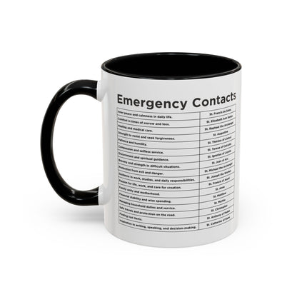 "Emergency Contacts" Coffee Mug