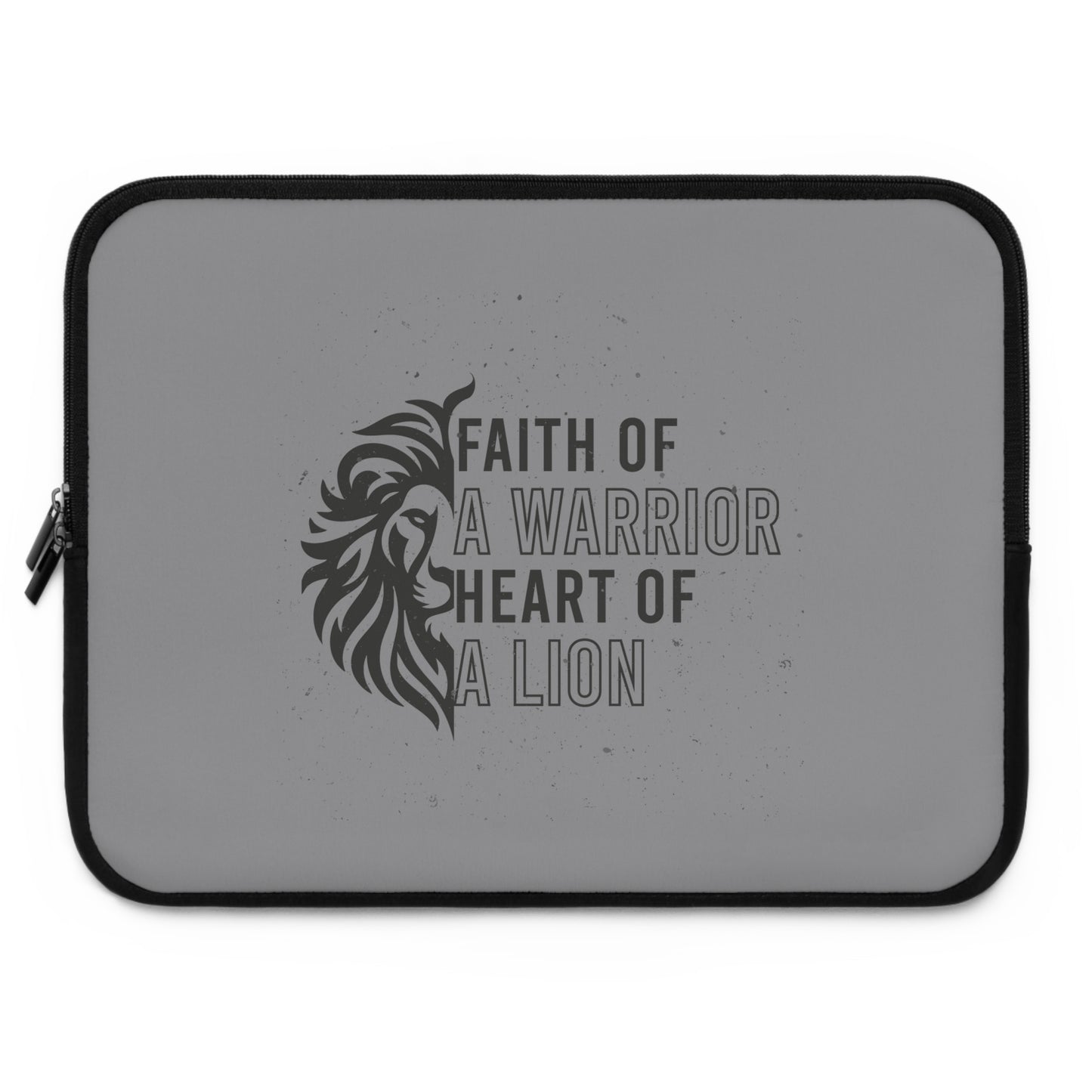 Faith of a Warrior Heart of a Lion Laptop Sleeve