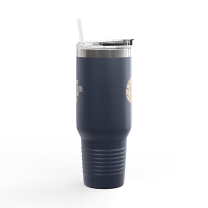 Faith of a Warrior Heart of a Lion Travel Mug