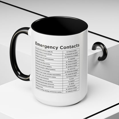"Emergency Contacts" Coffee Mug