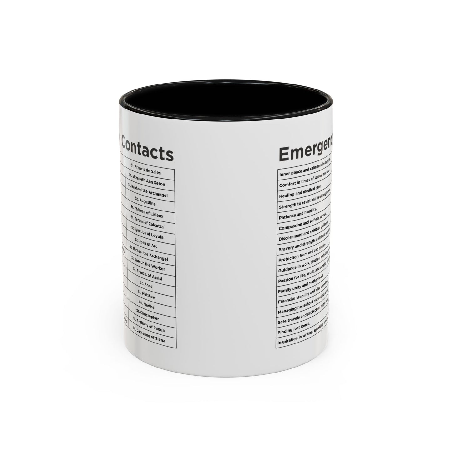 "Emergency Contacts" Coffee Mug