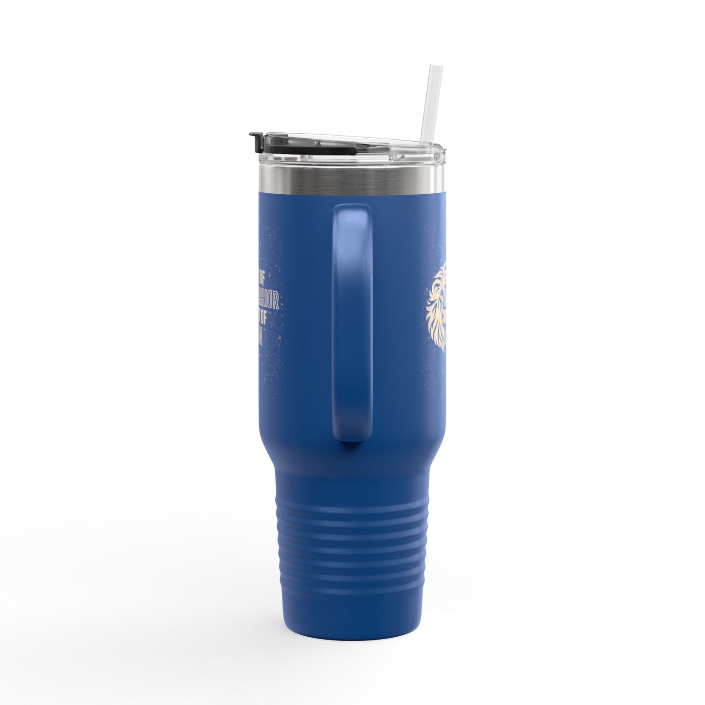 Faith of a Warrior Heart of a Lion Travel Mug