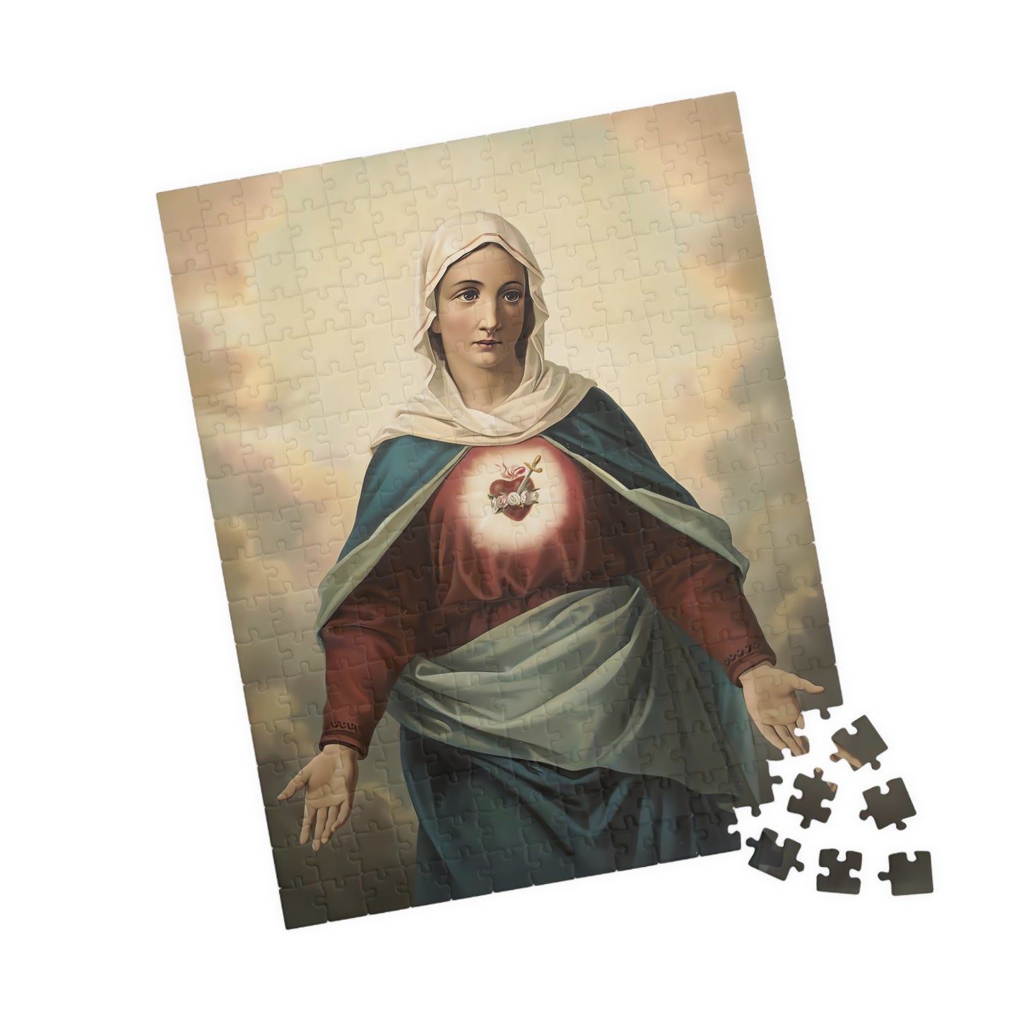 Sacred Heart of Mary Puzzle - A Tapestry of Devotion and Faith (110, 252, 520, 1014-piece)