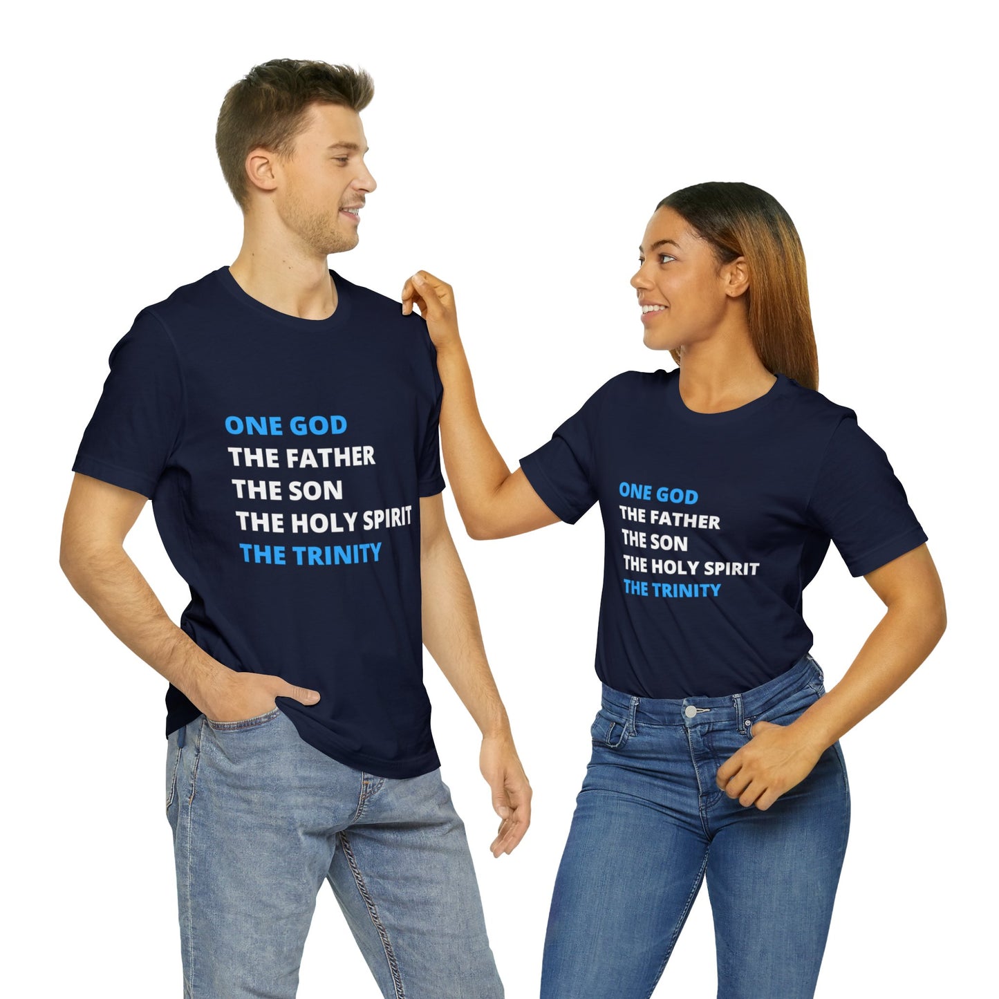 One God, The Father, The Son and The Holy Spirit - Unisex Jersey Short Sleeve Tee