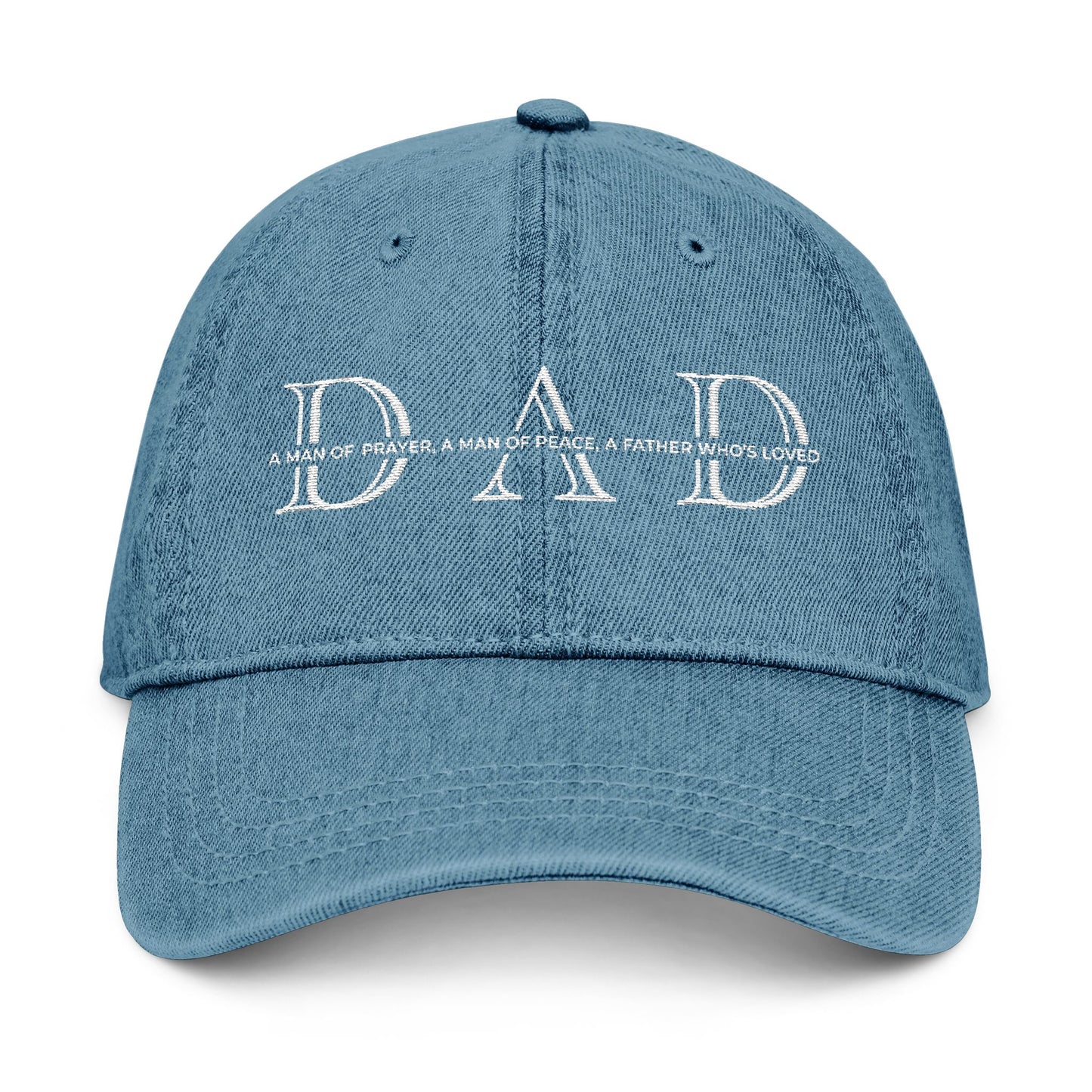 Dad, Man of Prayer Denim Hat