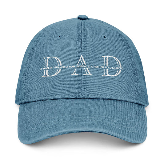 Dad, Man of Prayer Denim Hat