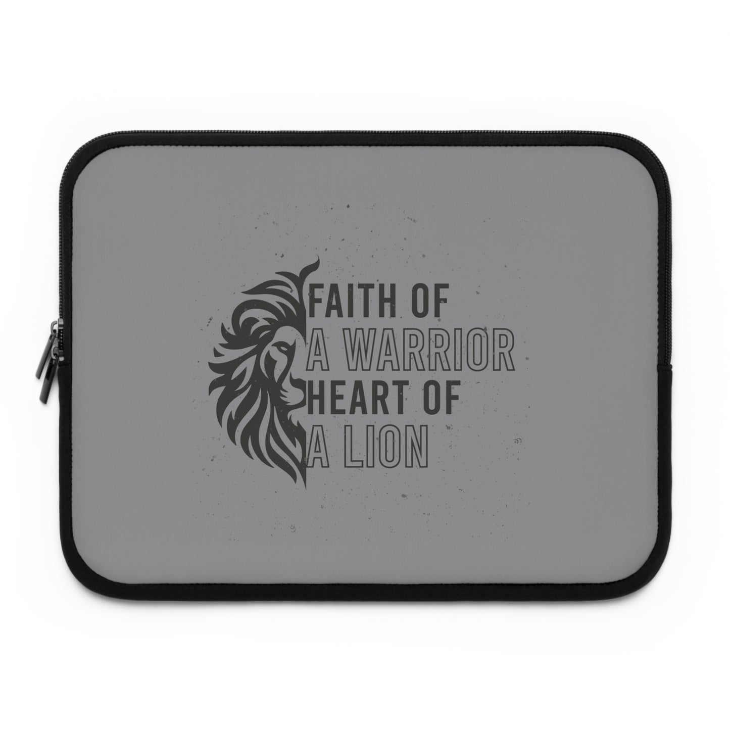 Faith of a Warrior Heart of a Lion Laptop Sleeve