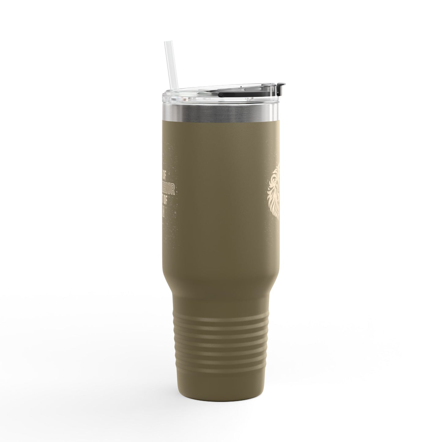 Faith of a Warrior Heart of a Lion Travel Mug