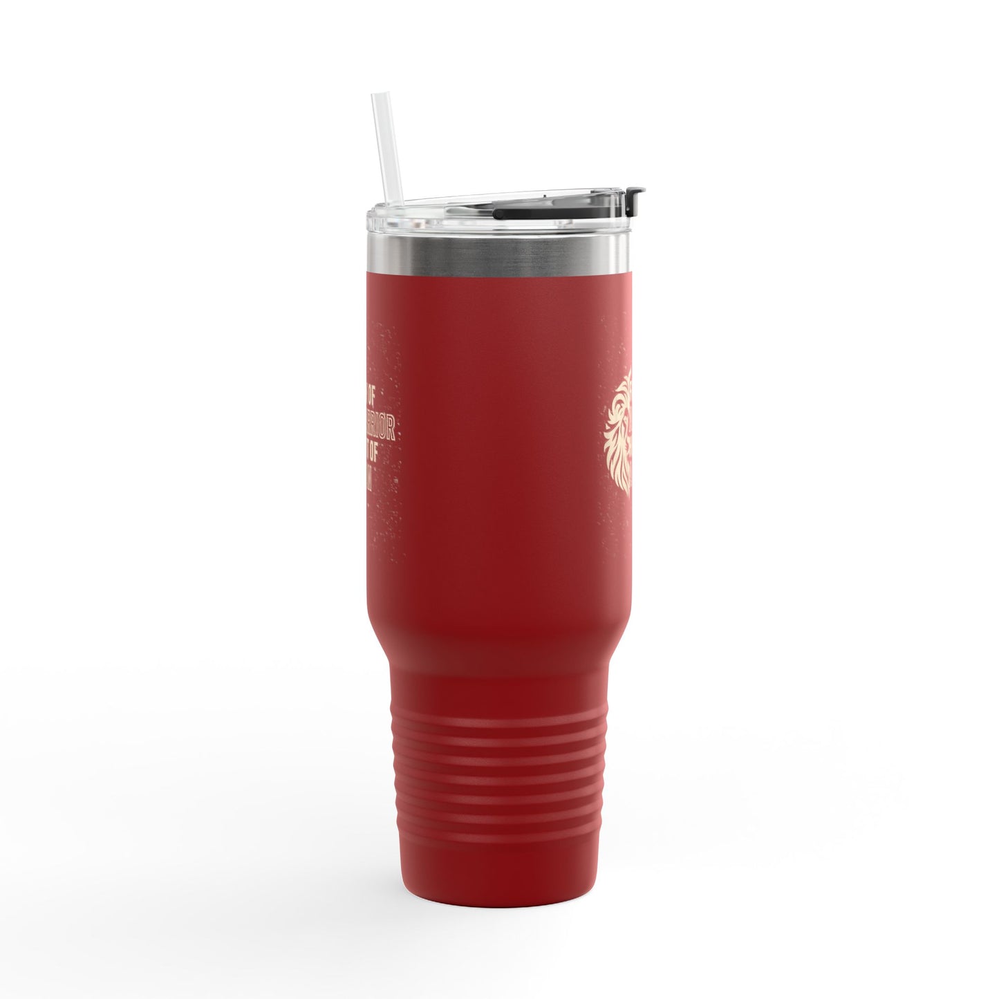 Faith of a Warrior Heart of a Lion Travel Mug