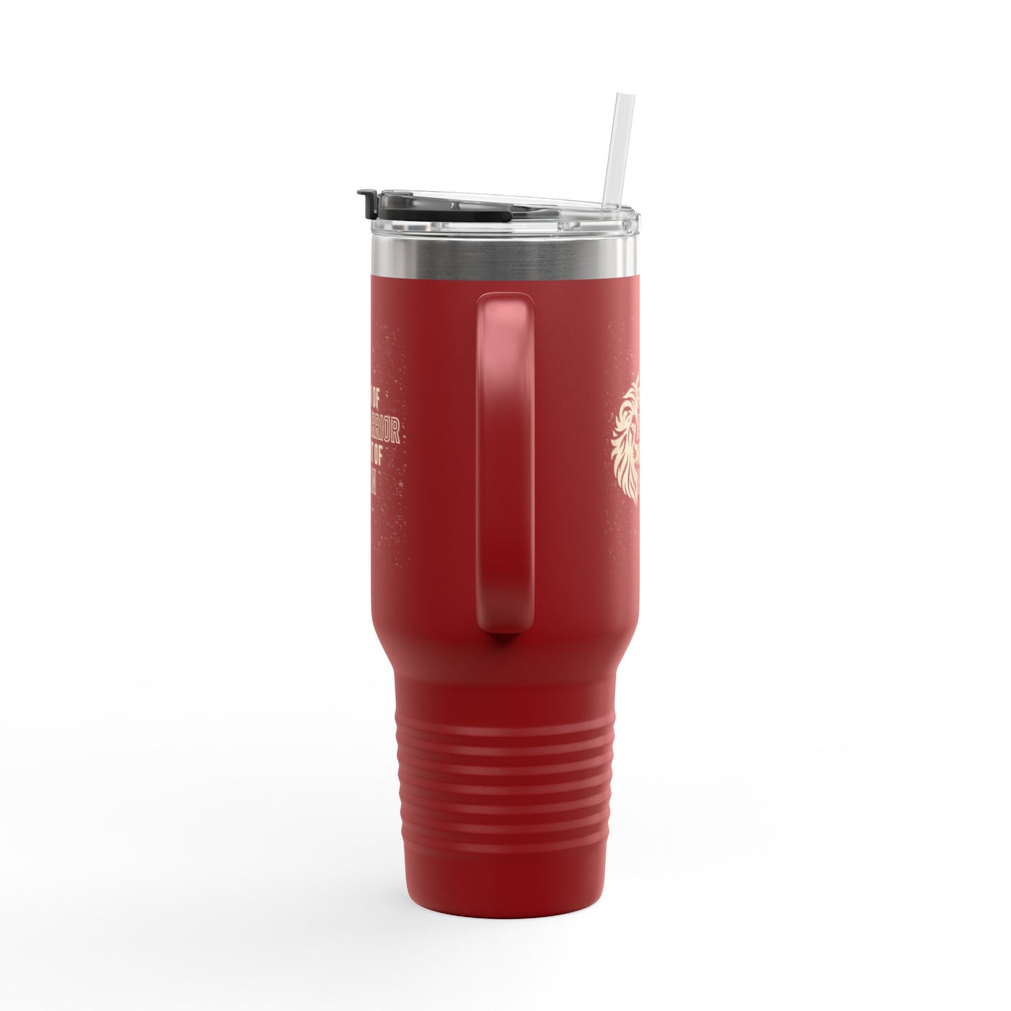 Faith of a Warrior Heart of a Lion Travel Mug
