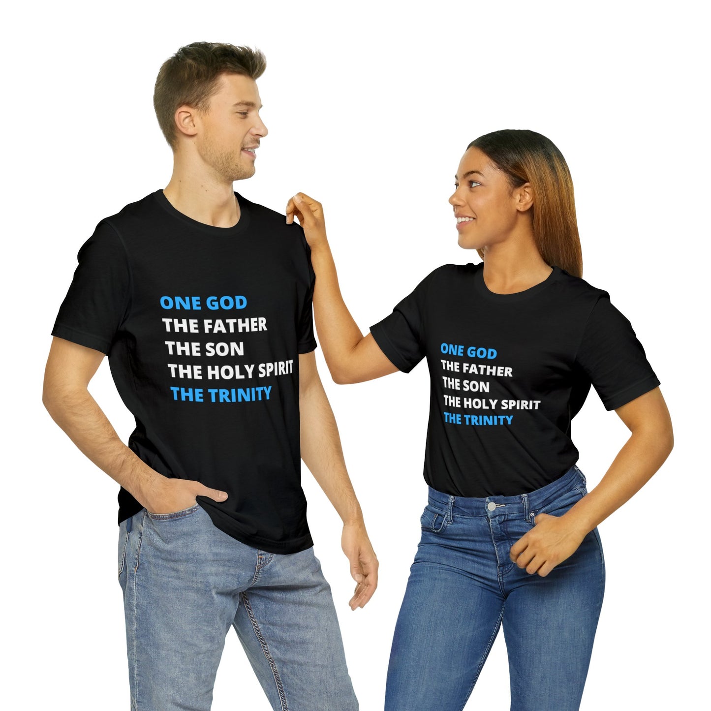 One God, The Father, The Son and The Holy Spirit - Unisex Jersey Short Sleeve Tee