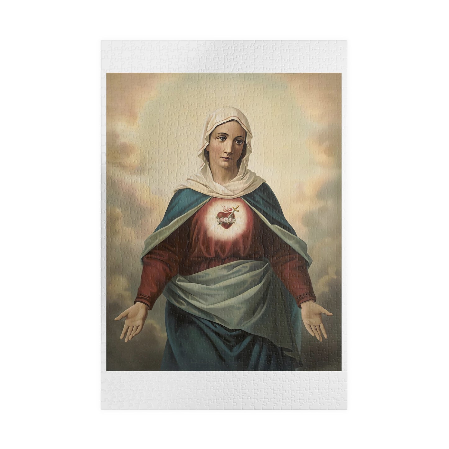 Sacred Heart of Mary Puzzle - A Tapestry of Devotion and Faith (110, 252, 520, 1014-piece)