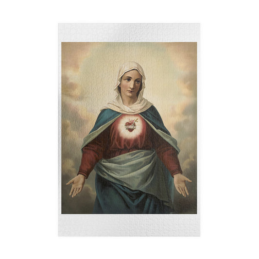 Sacred Heart of Mary Puzzle - A Tapestry of Devotion and Faith (110, 252, 520, 1014-piece)